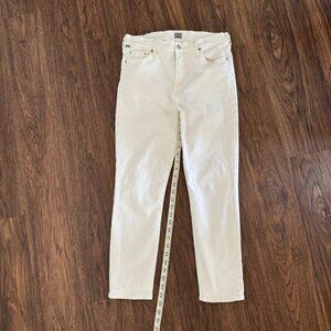 Citizens of Humanity Rocket Crop High Rise Skinny White Jeans- Size 30